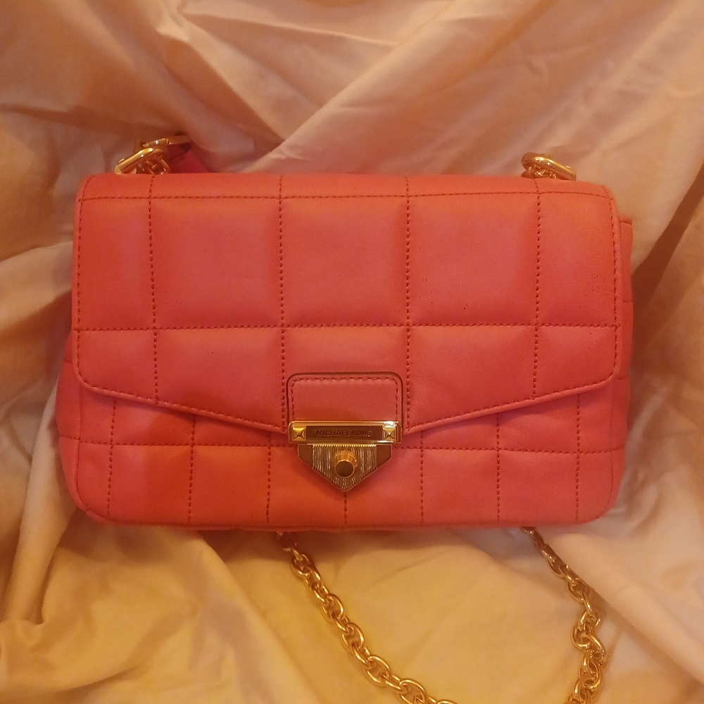 New Michael Kors Barbie Pink Soho Bag Baguette Purse